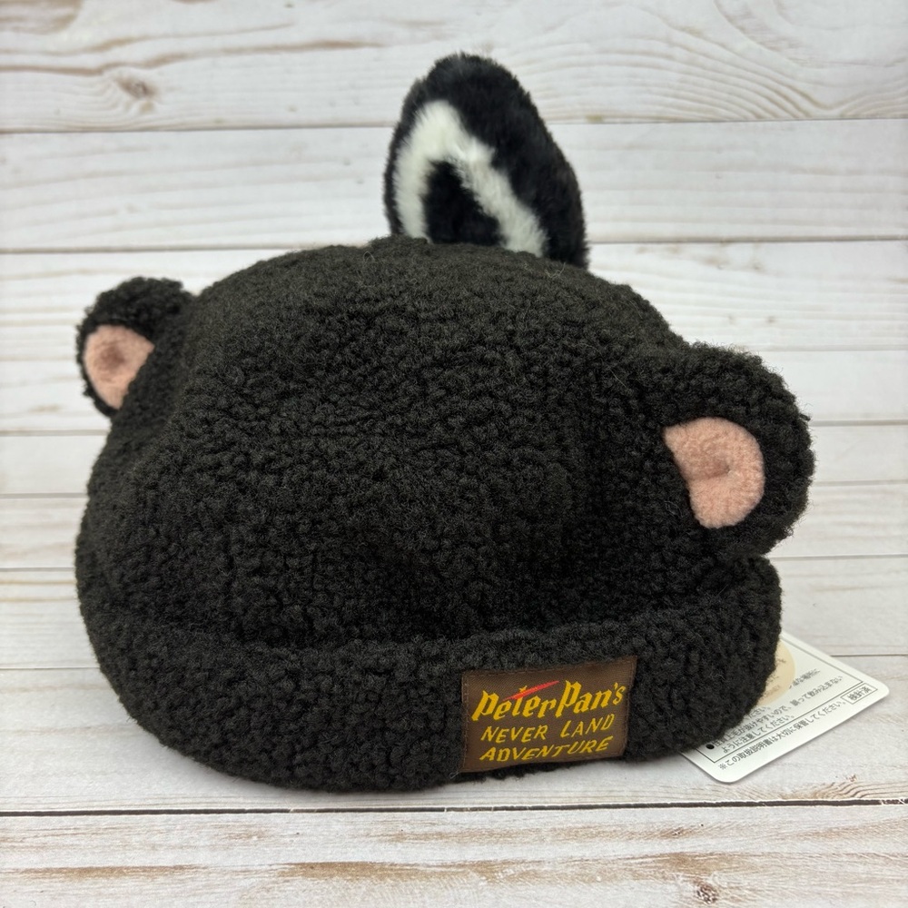NWT Lost Boys Ears Cap - Tootles Skunk - Tokyo Disney Resort Exclusive